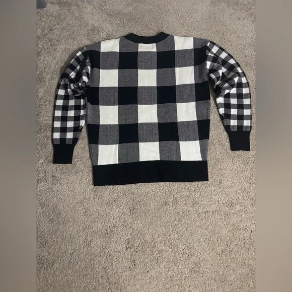 Rachel Zoe Women's Check Print Long Sleeve Crew Neck Sweatshirt
Black Size S - Picture 8 of 11